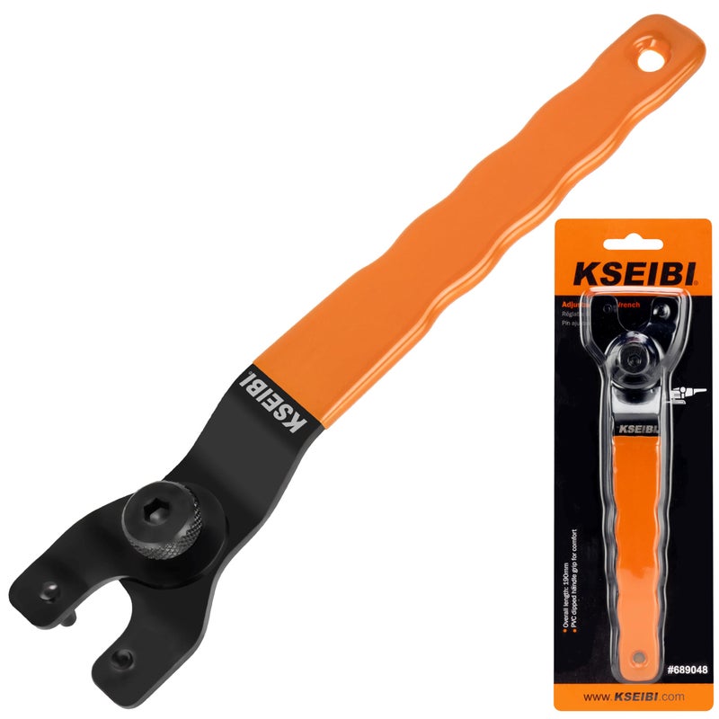 KSEIBI 689048 Universal Adjustable Pin Angle Grinder Wrench for Flange Grinder Tool Machine from 4 Inch - 9 Inch Spanner - Image 1